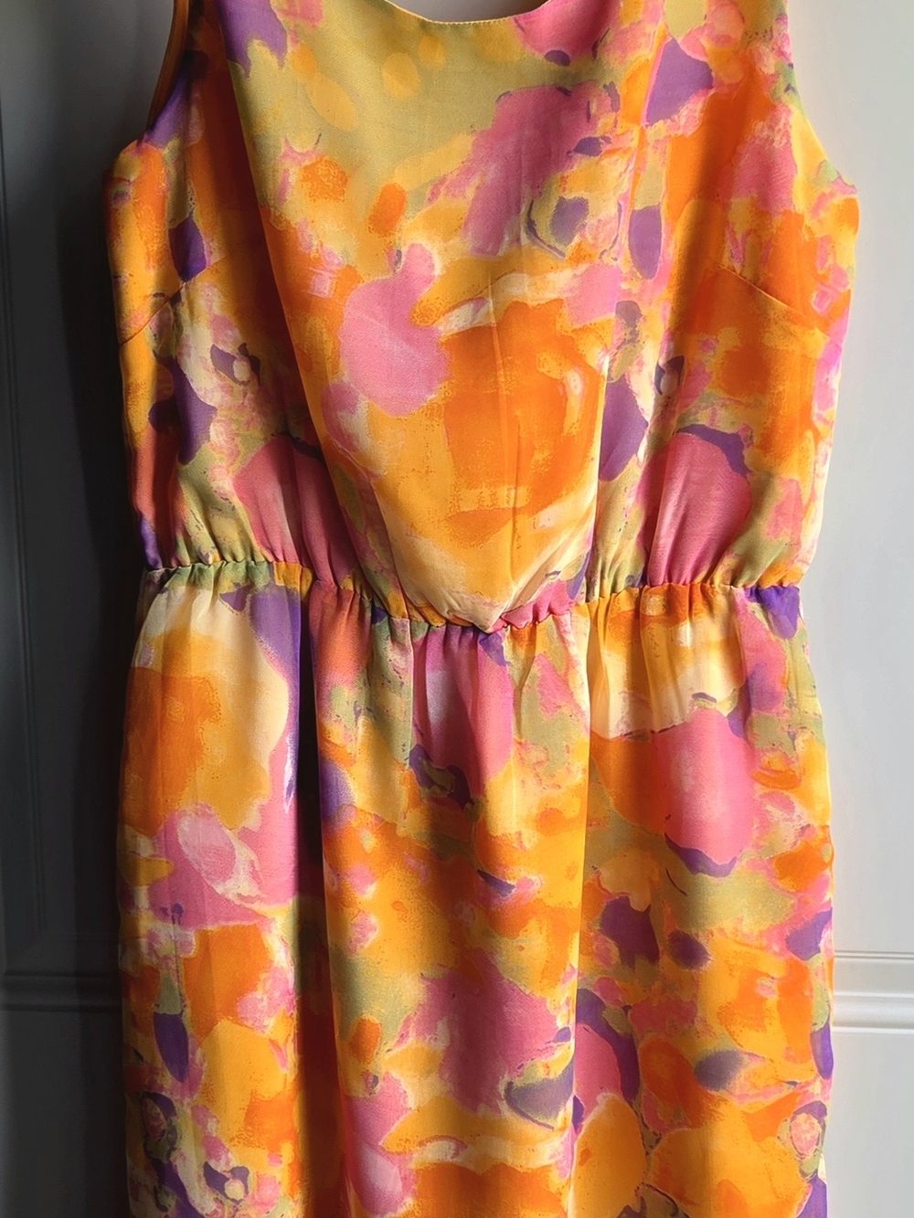 Walter Baker Pink, Orange & Yellow Sleeveless Casual Dress